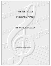 My Birthday for easy piano solo